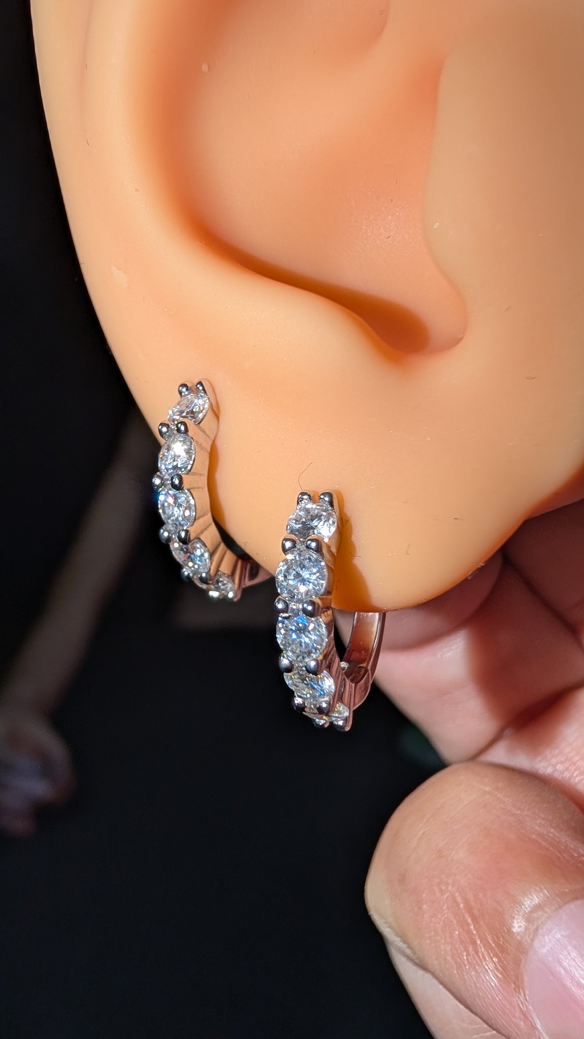 Galactic Ice 1CT Starlight Orbit Round Cut Moissanite S925 Sterling Silver Earrings