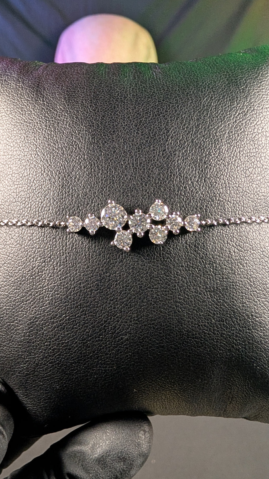 Galactic Ice Cosmic Constellation Moissanite S925 Sterling Silver Bracelet