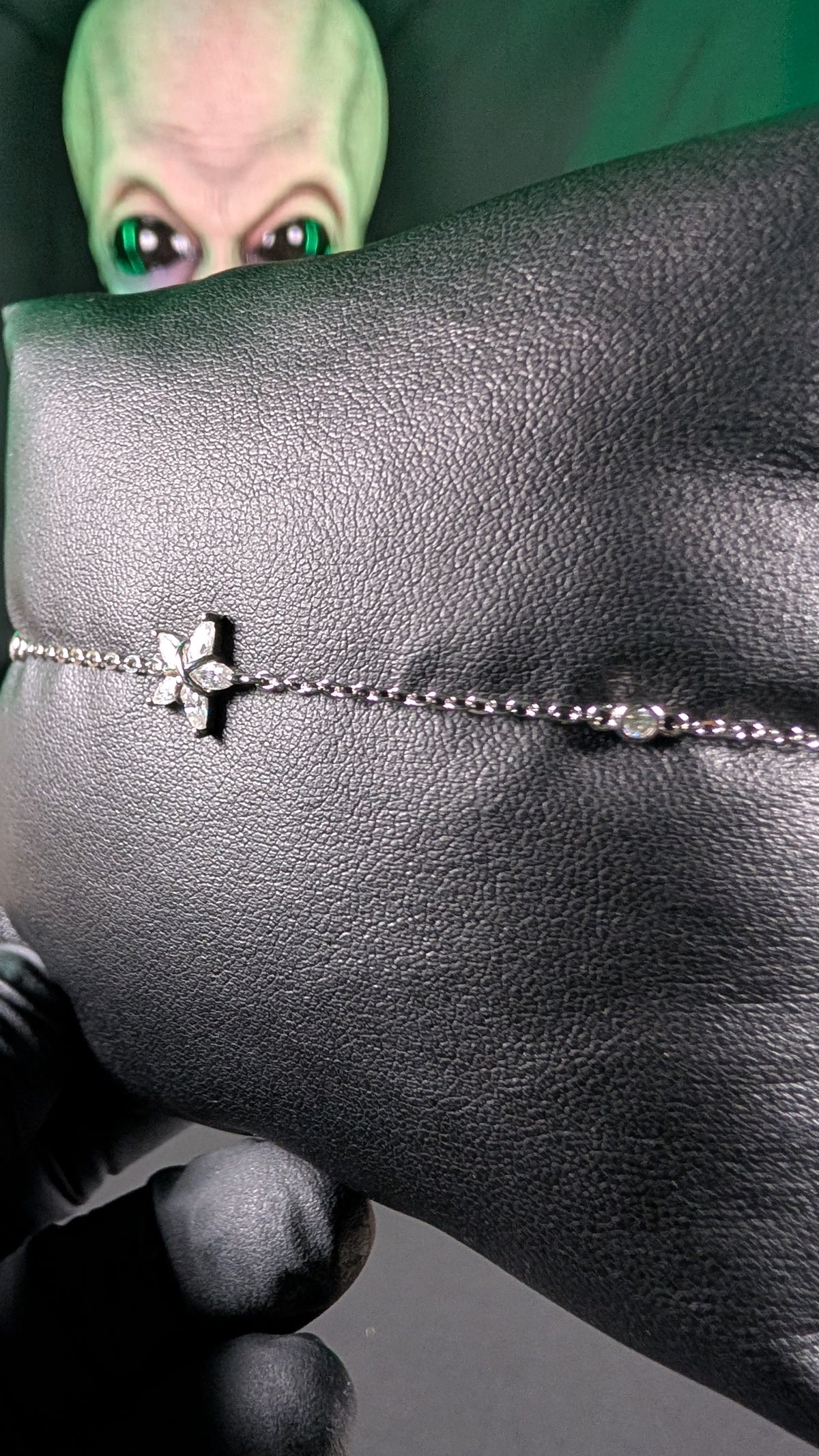 Galactic Ice Starlight Bloom Moissanite S925 Sterling Silver Bracelet