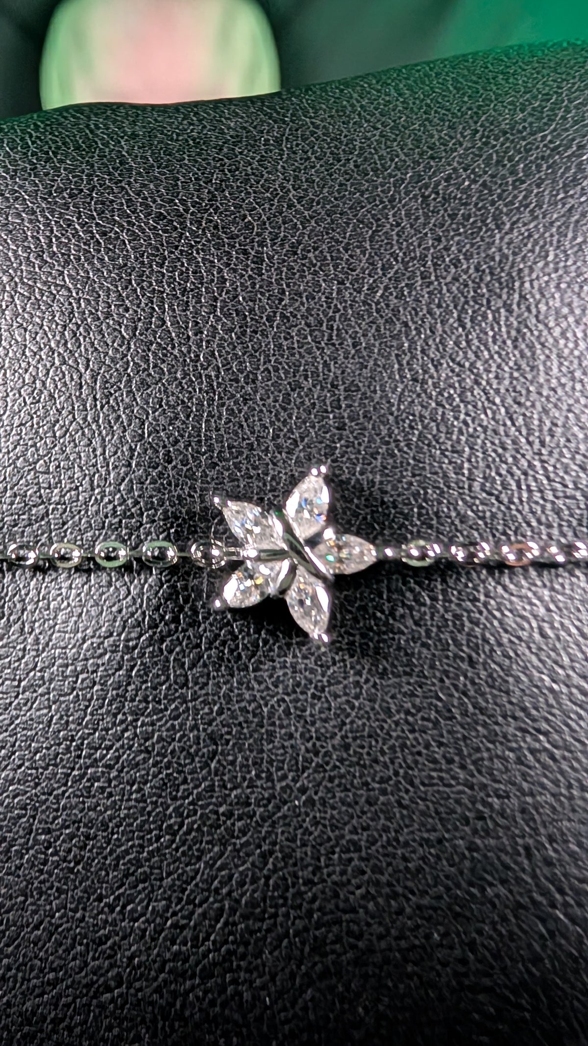 Galactic Ice Starlight Bloom Moissanite S925 Sterling Silver Bracelet