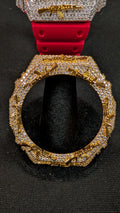 Galactic Ice – Cosmic Drip AK Edition | Gold-Plated Moissanite GA-2100 Watch Bezel
