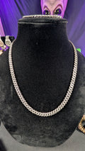GALACTIC ICE | COSMIC FROST 8MM MOISSANITE CUBAN LINK CHAIN – S925 STERLING SILVER | 22"