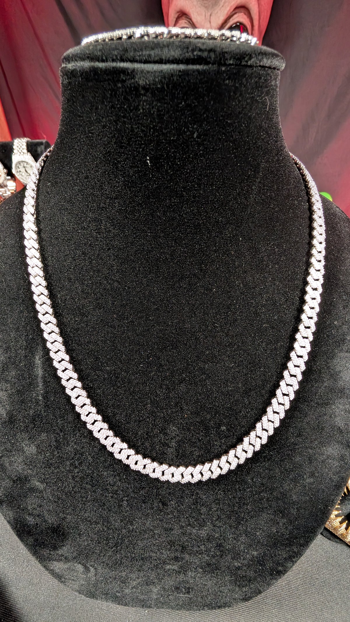 GALACTIC ICE | COSMIC FROST 8MM MOISSANITE CUBAN LINK CHAIN – S925 STERLING SILVER | 22"