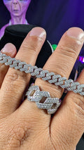 GALACTIC ICE | COSMIC DOUBLE DRIP – 8MM Two-Row Moissanite Cuban Link Bracelet