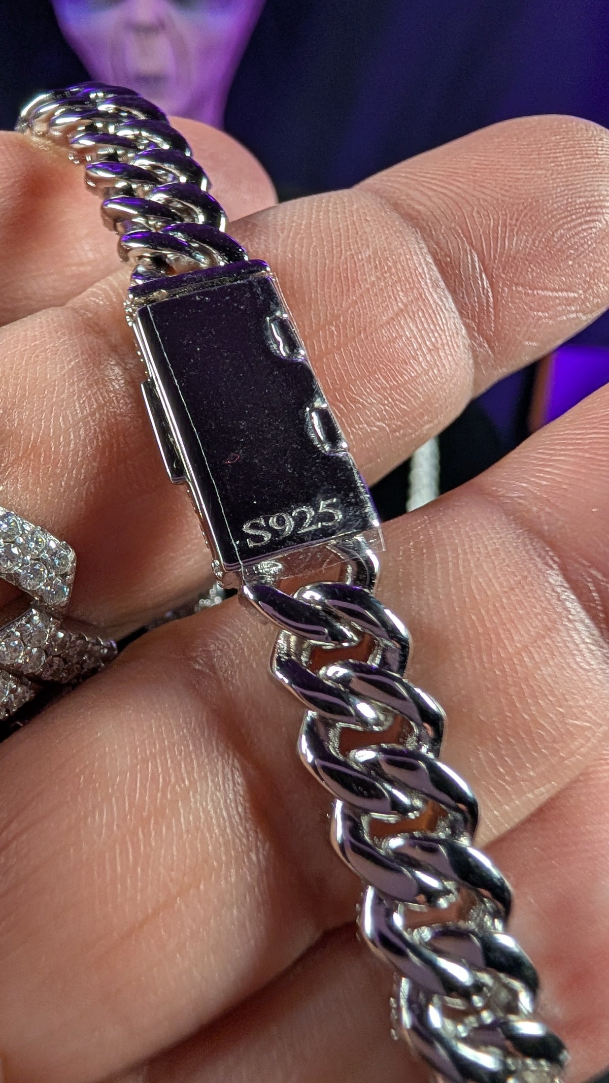GALACTIC ICE | COSMIC DOUBLE DRIP – 8MM Two-Row Moissanite Cuban Link Bracelet