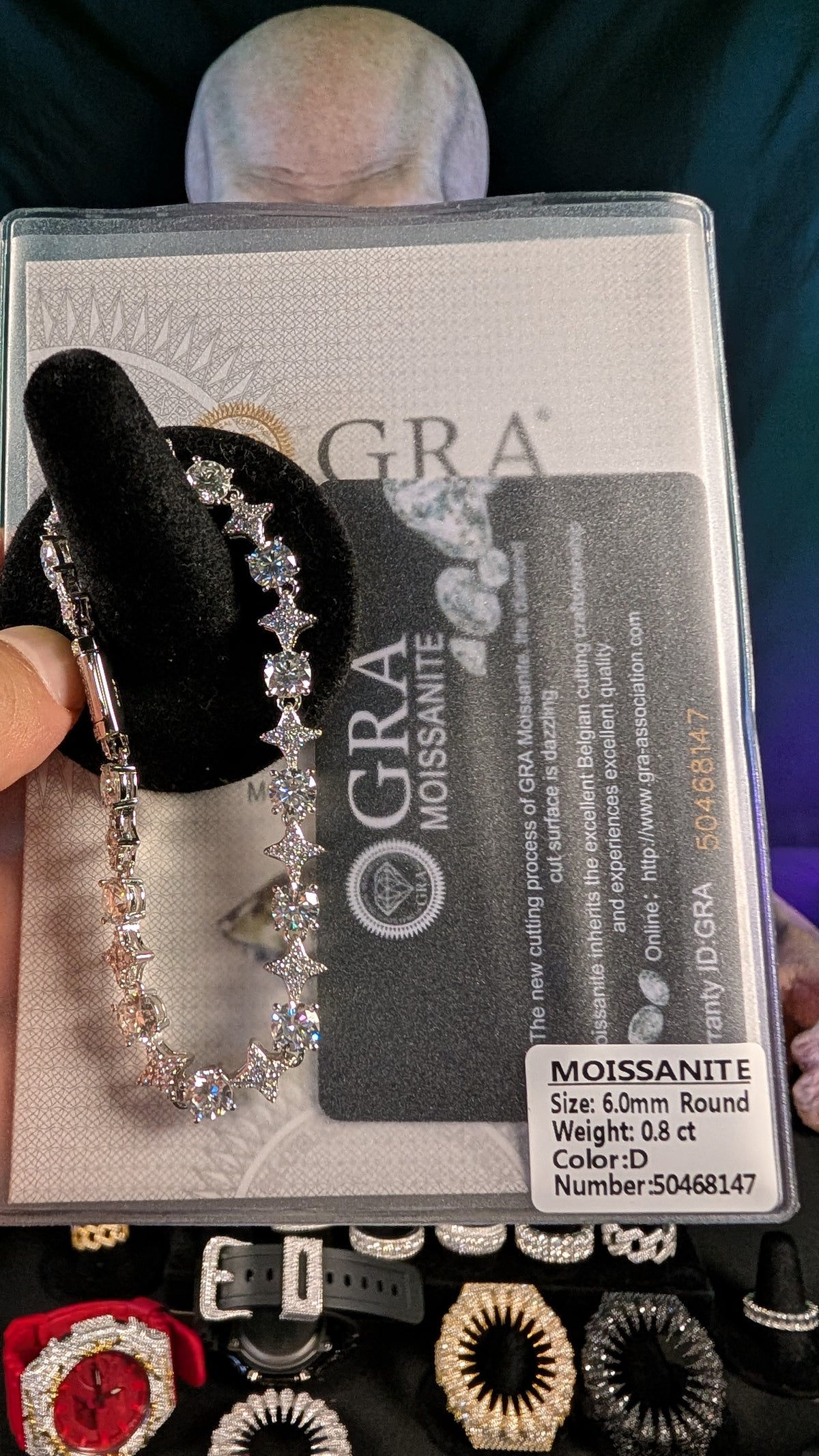 Galactic Ice Starfall Radiance Moissanite S925 Sterling Silver Celestial Bracelet