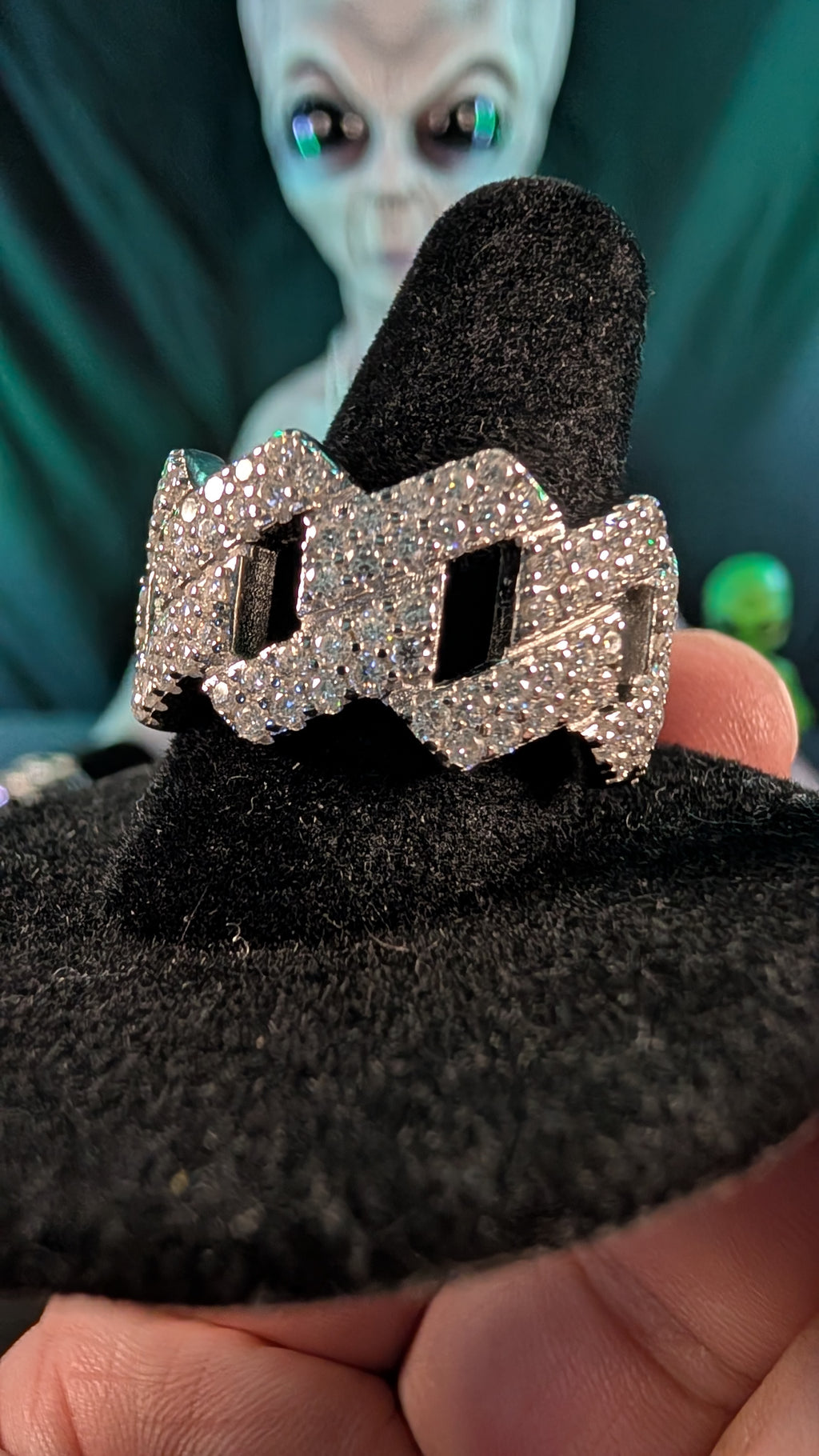 Galactic Ice Infinity Nexus Moissanite S925 Sterling Silver Cuban Band