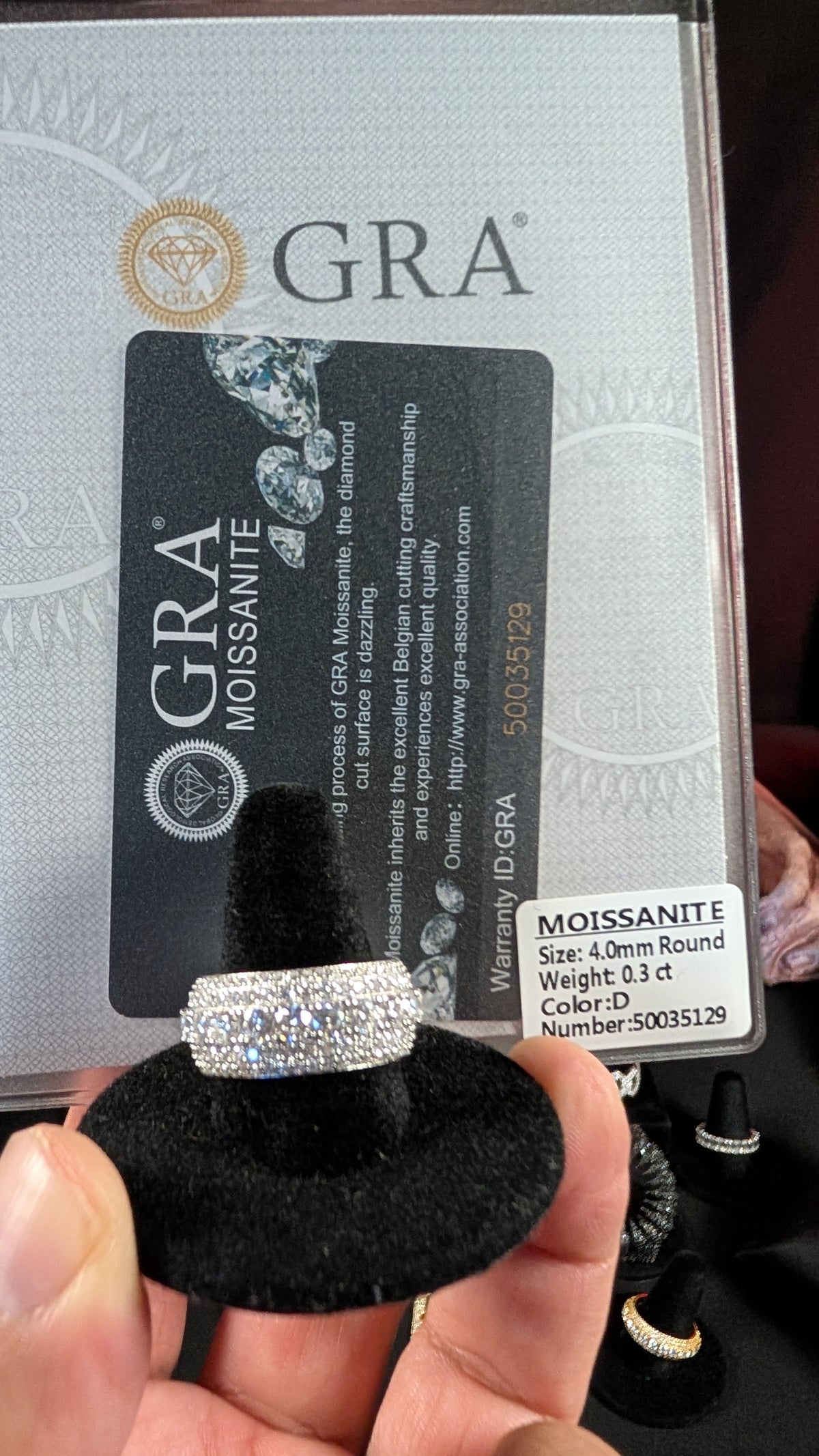 Galactic Ice Supernova Titan 5-Row Moissanite S925 Sterling Silver Band