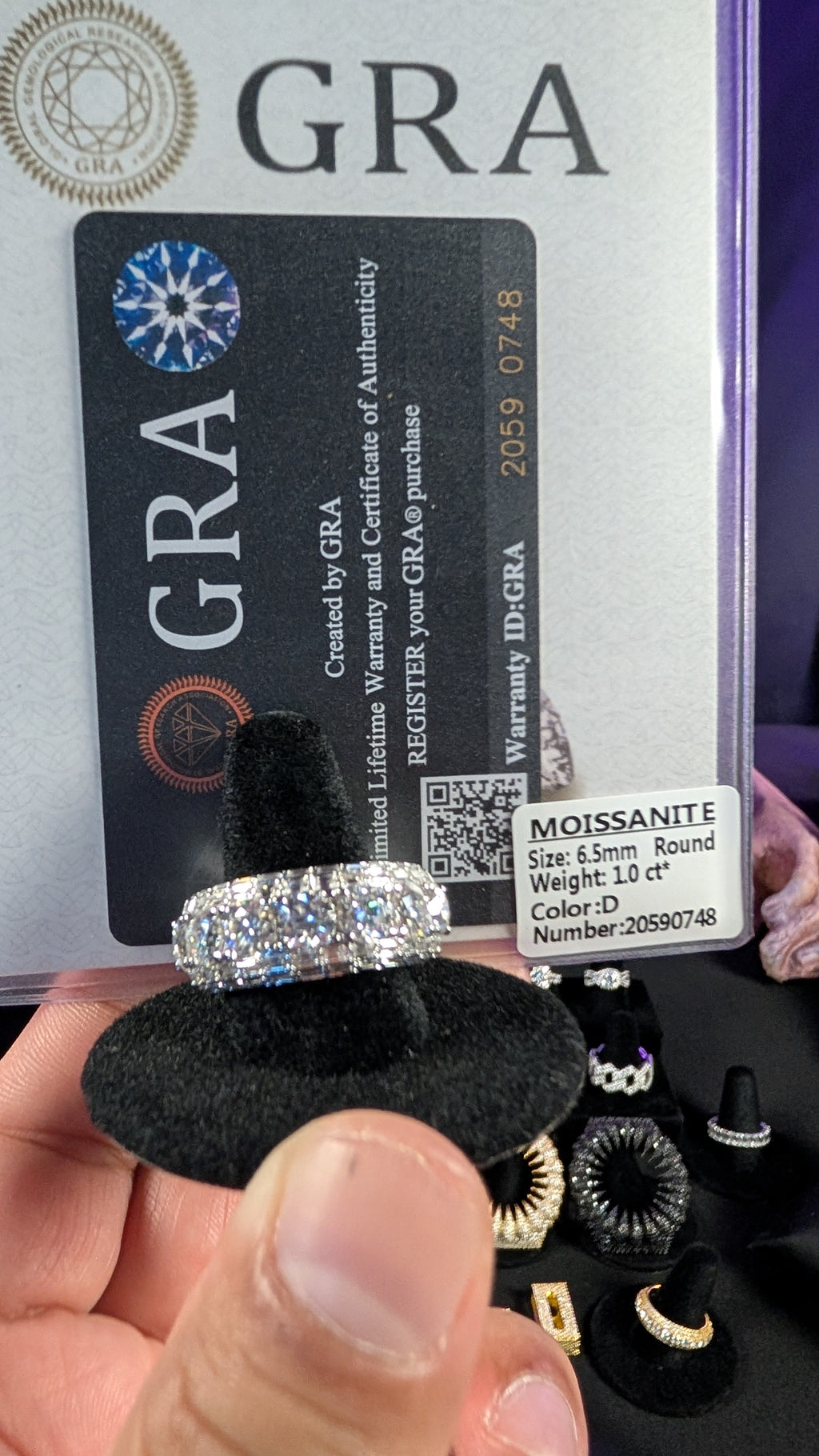 Galactic Ice Cosmic Crown Moissanite Gold Plated Band