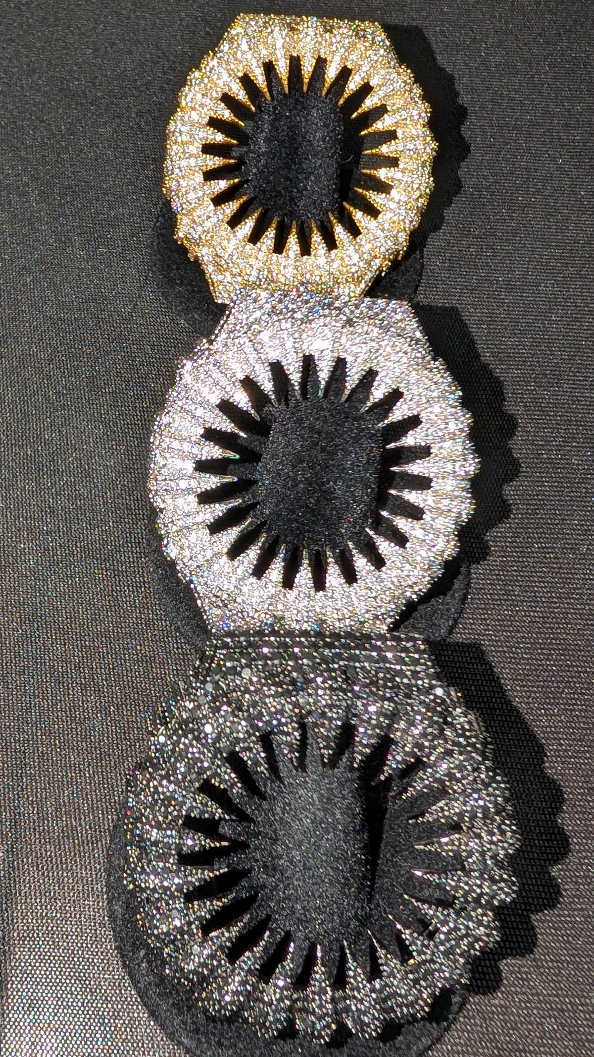 Cosmic Fangs – Gold Plated VVS1 D Color Moissanite GA-2100 Watch Bezel