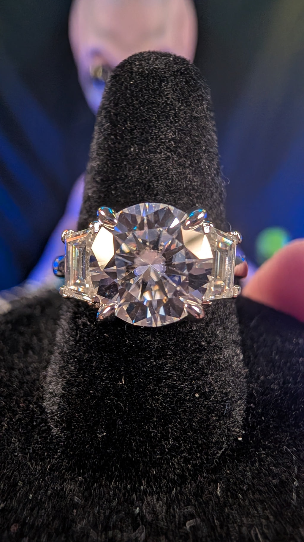 Galactic Ice Celestial Empress 4.13CT Genuine Moissanite S925 Sterling Silver Ring