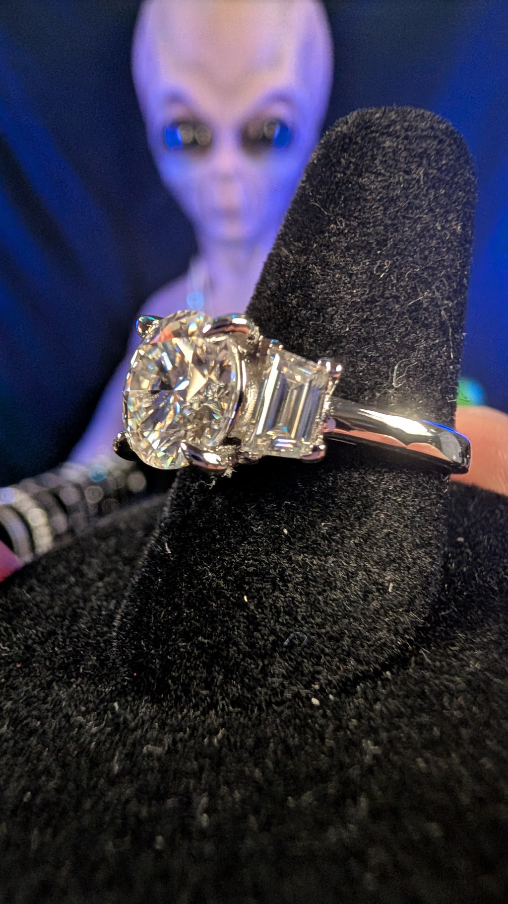 Galactic Ice Celestial Empress 4.13CT Genuine Moissanite S925 Sterling Silver Ring