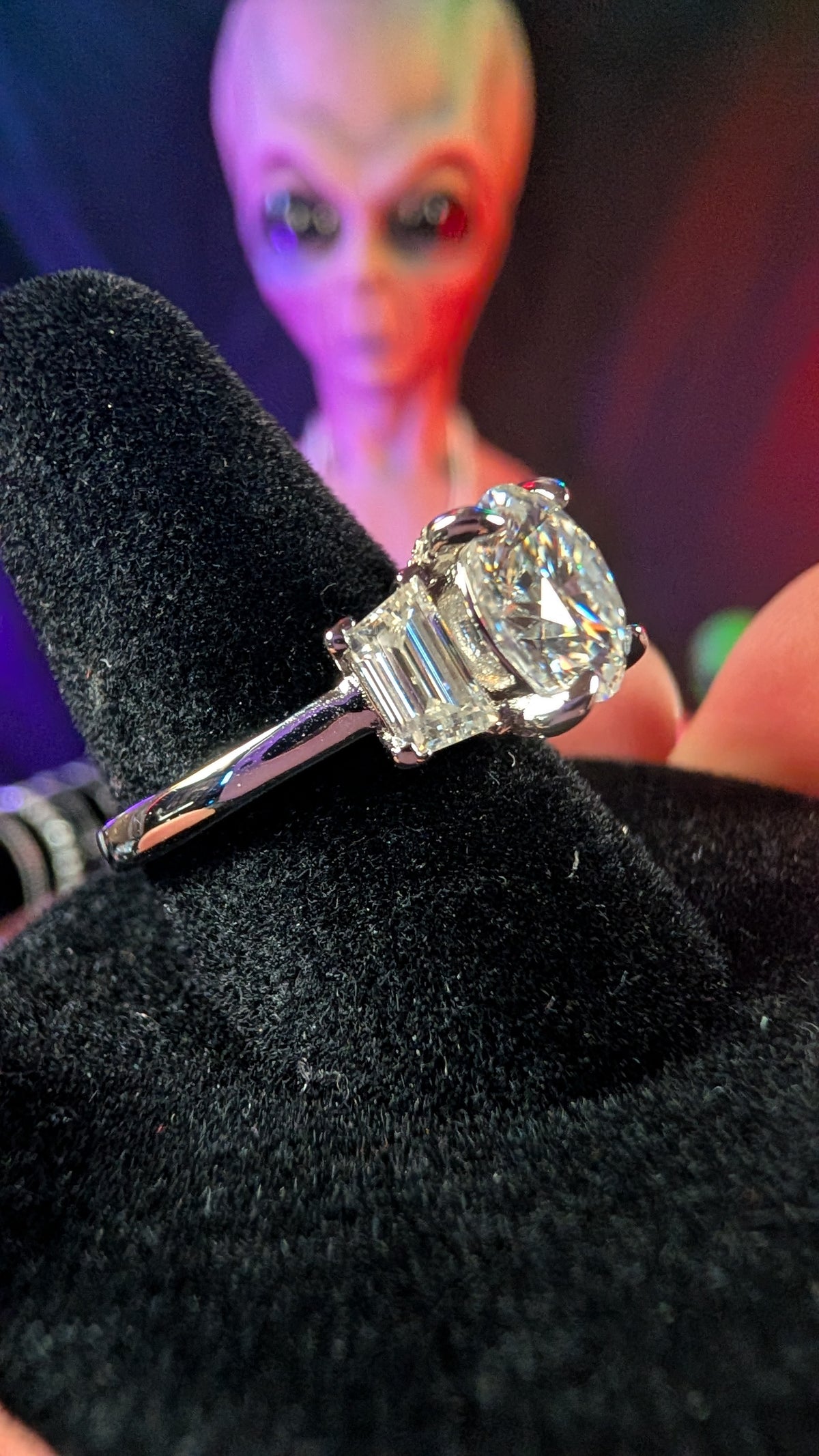 Galactic Ice Celestial Empress 4.13CT Genuine Moissanite S925 Sterling Silver Ring