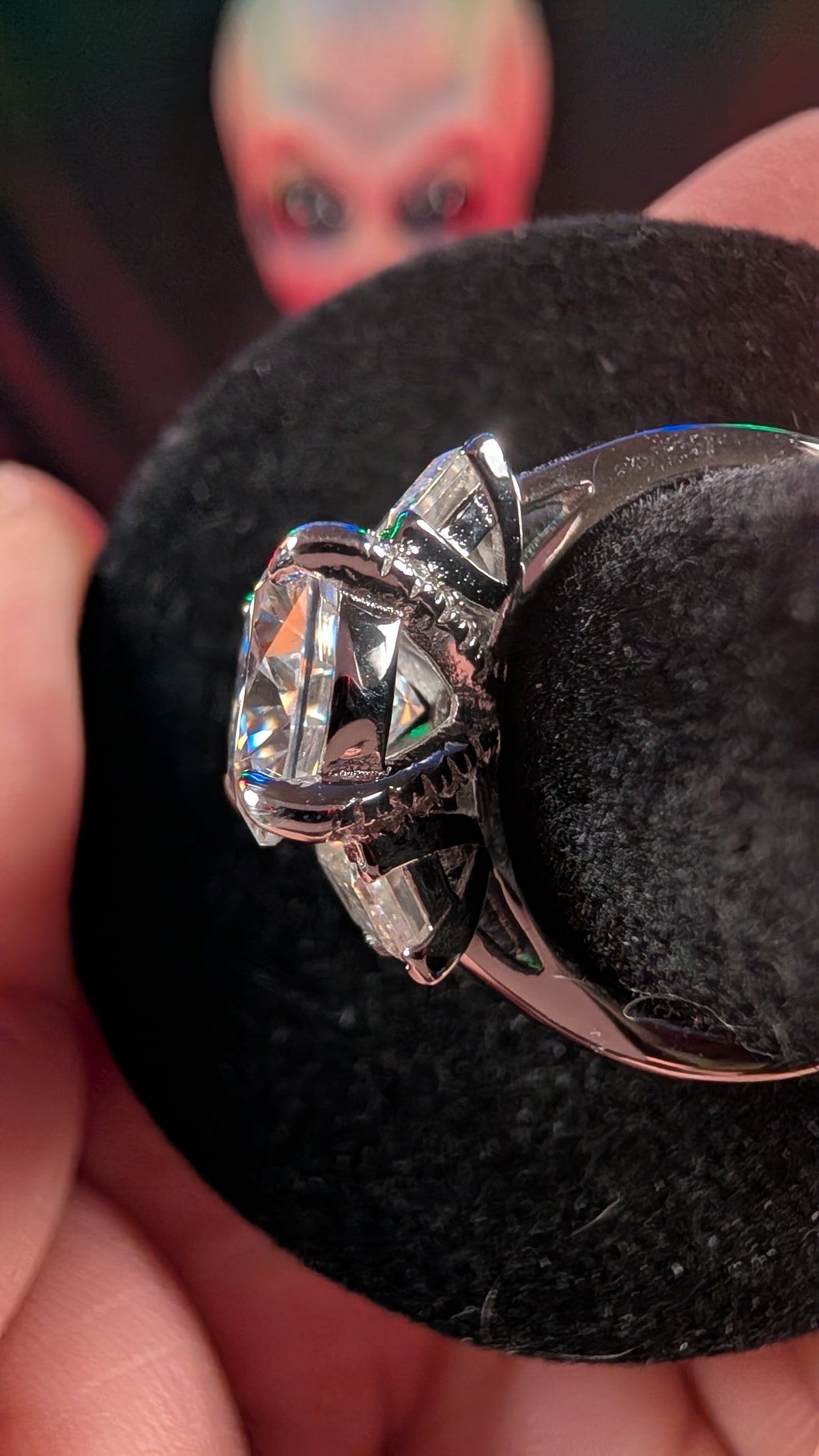 Galactic Ice Celestial Empress 4.13CT Genuine Moissanite S925 Sterling Silver Ring
