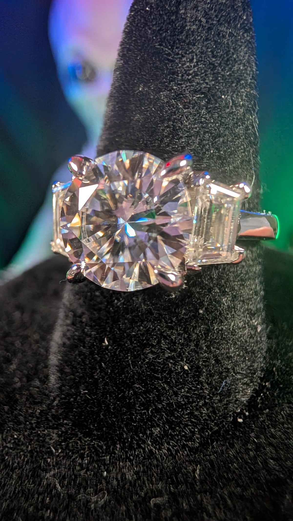 Galactic Ice Celestial Empress 4.13CT Genuine Moissanite S925 Sterling Silver Ring