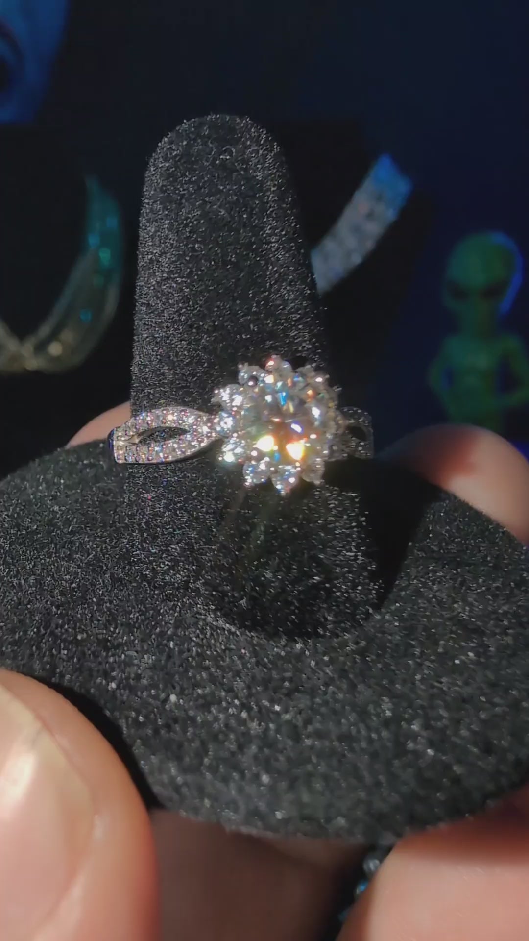 S925 Sterling Silver Moissanite Ring
